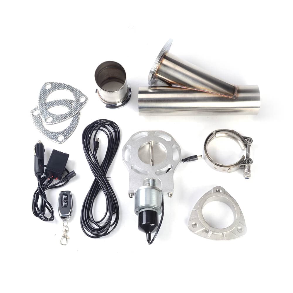SPELAB 3 Inch Plum-shaped Unilateral Electric Exhaust Cutout Kit
