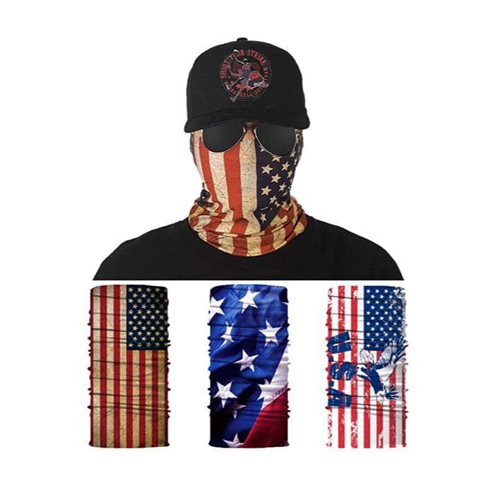 SPELAB the American Patriot Multiple Use Face Cover Neck Tube (3 Pcs)