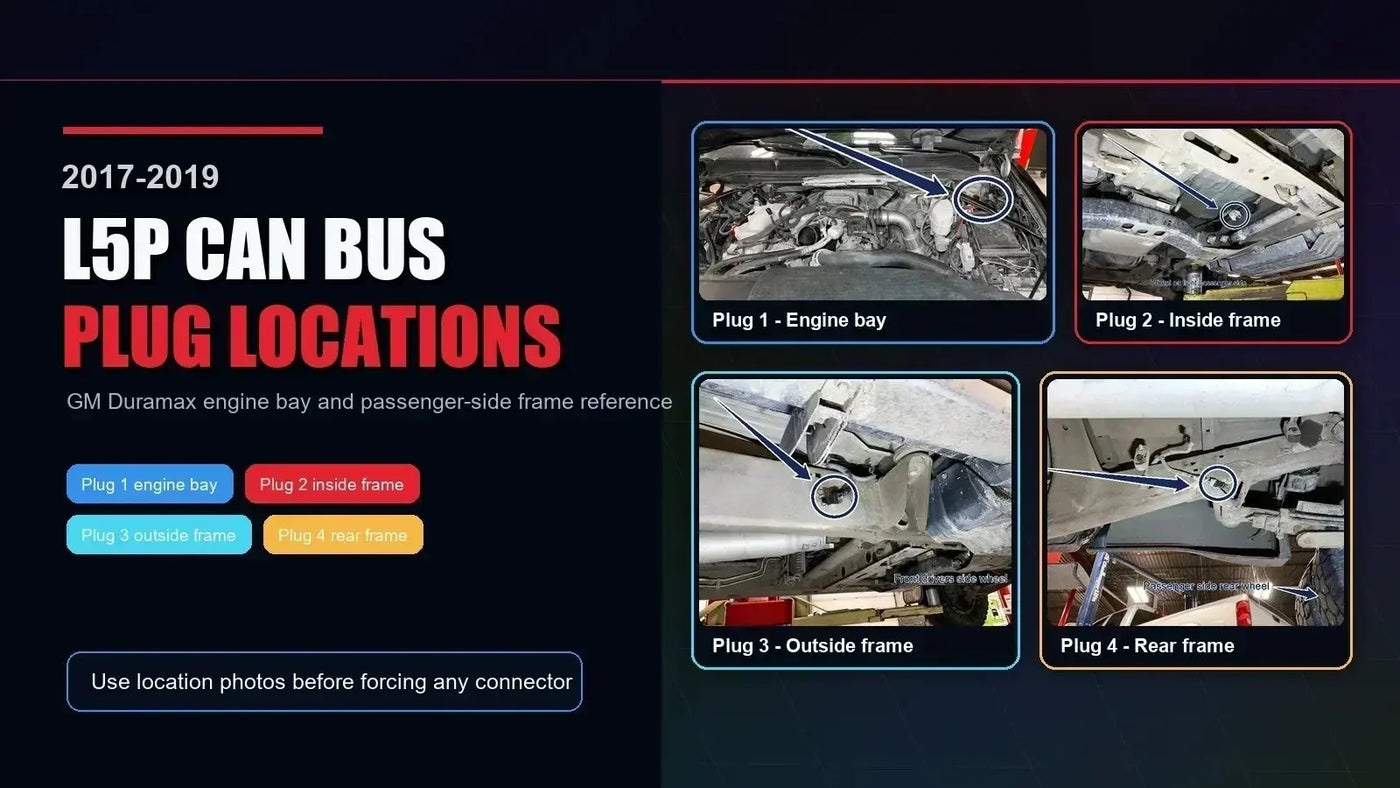 2017-2019 Duramax L5P CAN Bus Plug Locations & Selection Guide (With Photos) 