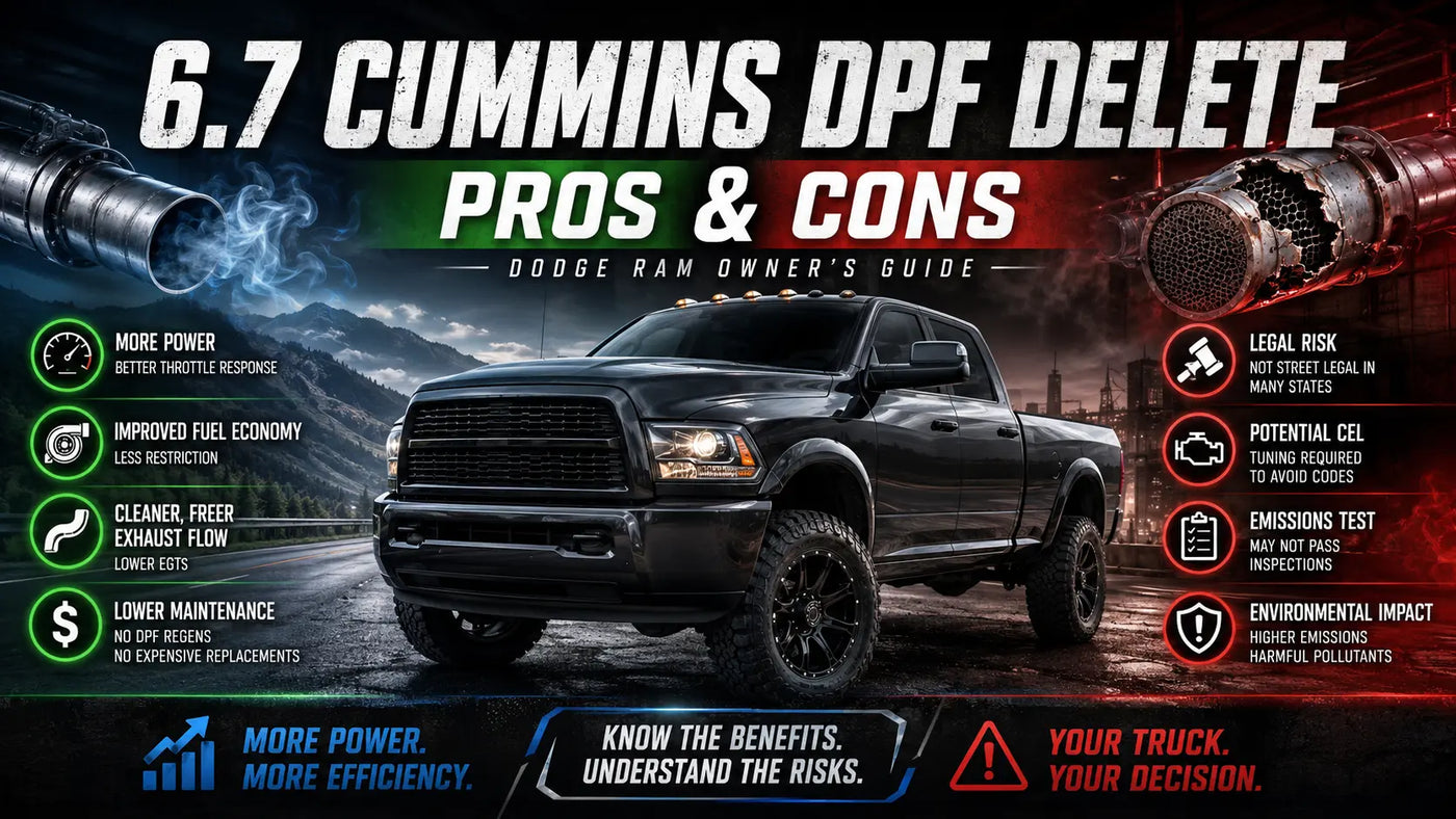 6.7 Cummins DPF delete pros and cons guide for Dodge Ram diesel trucks