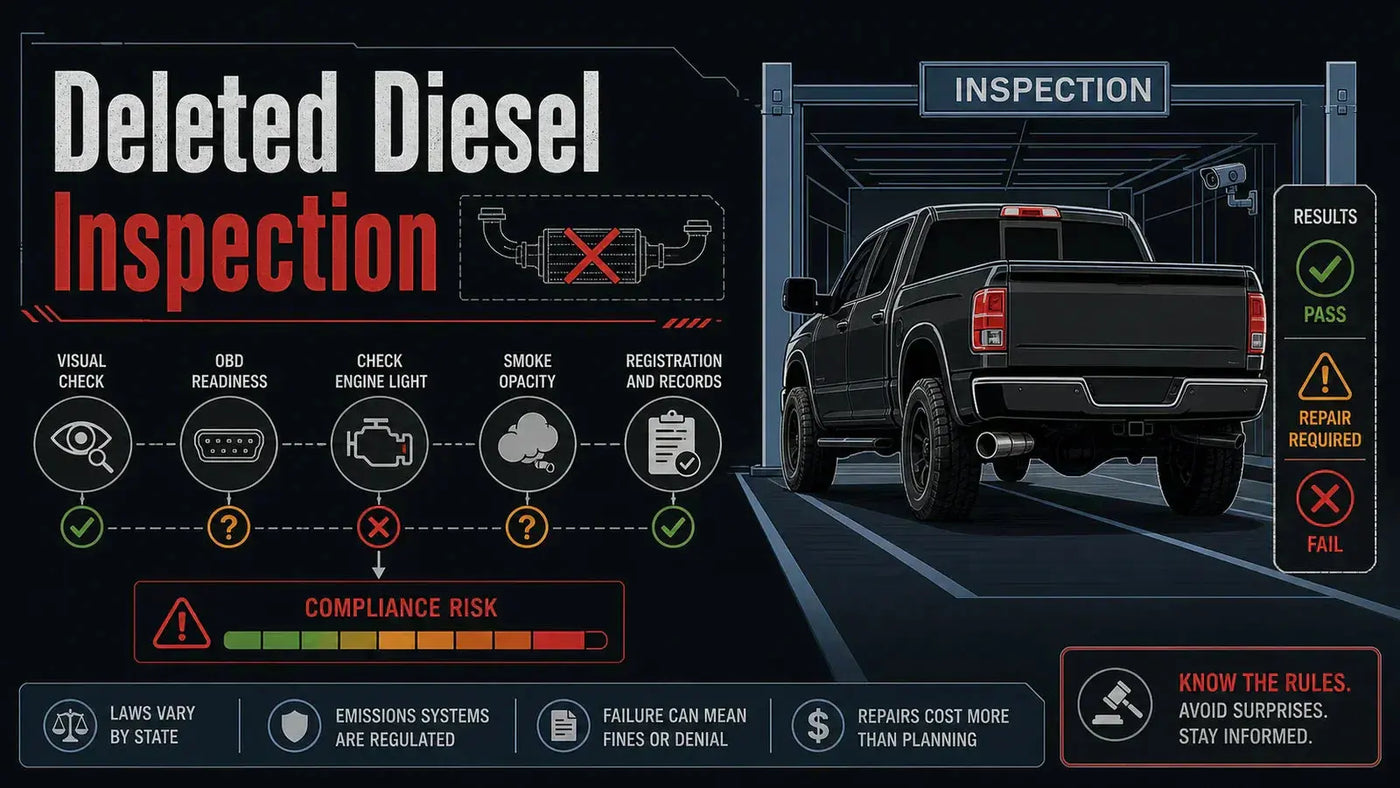 Deleted diesel inspection risk schematic for visual OBD smoke and registration checks