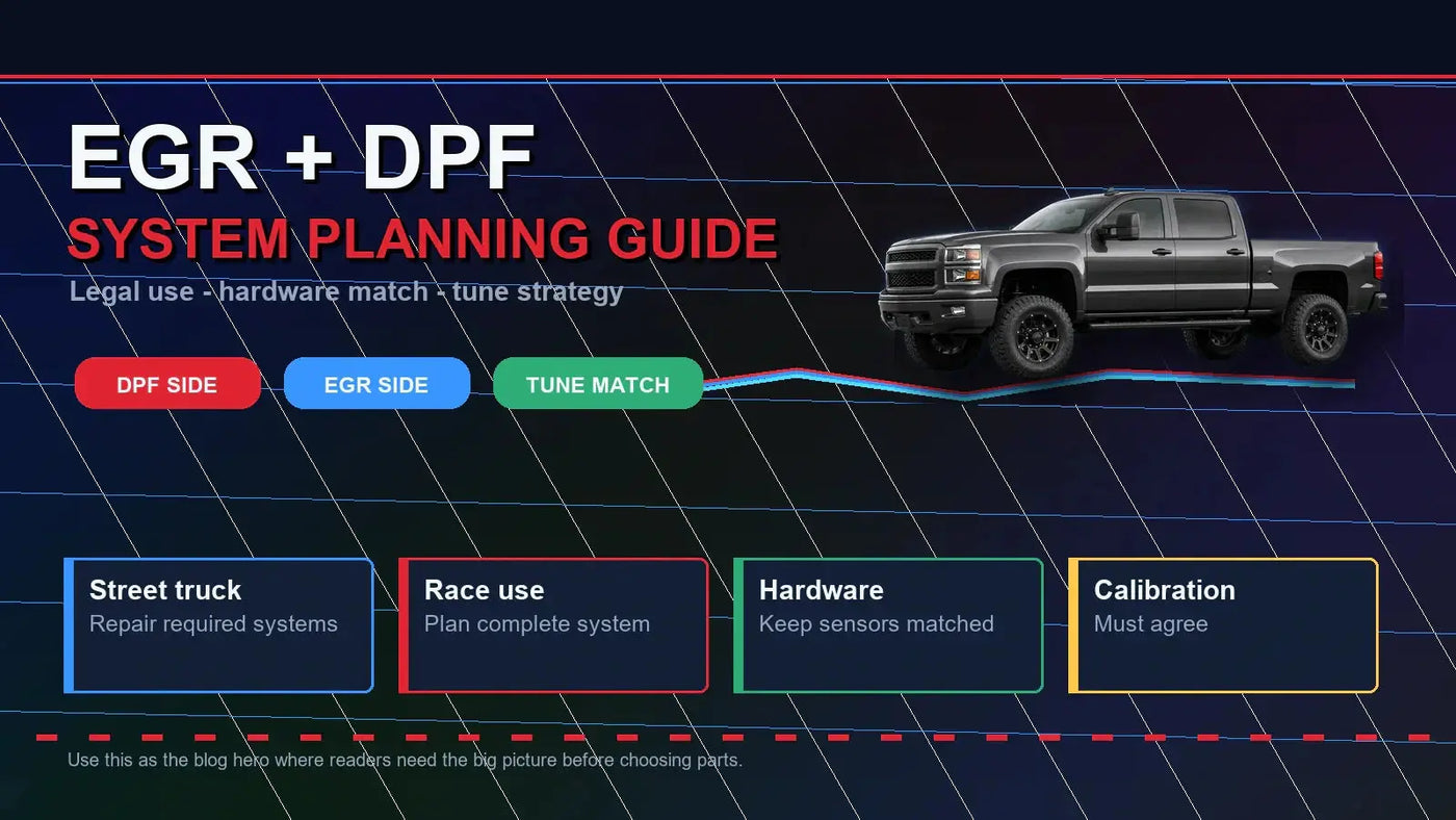 EGR and DPF system planning guide for diesel truck legal use hardware match and tuning strategy