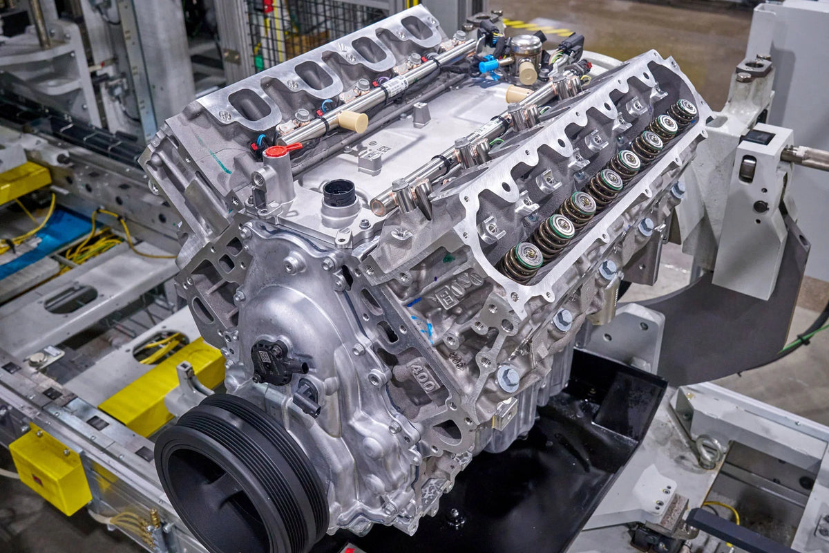 All-new Gen-6 6.6L V8 in process of assembly at GM’s Flint Engine Operations.