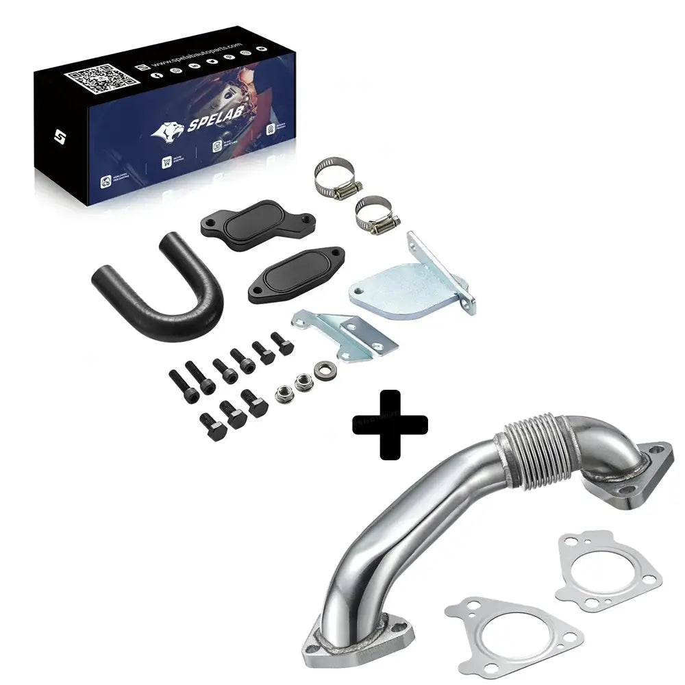2007.5-2010 6.6L Duramax LMM EGR Delete Kit High Flow Intake Elbow Pipe Tube | SPELAB-15