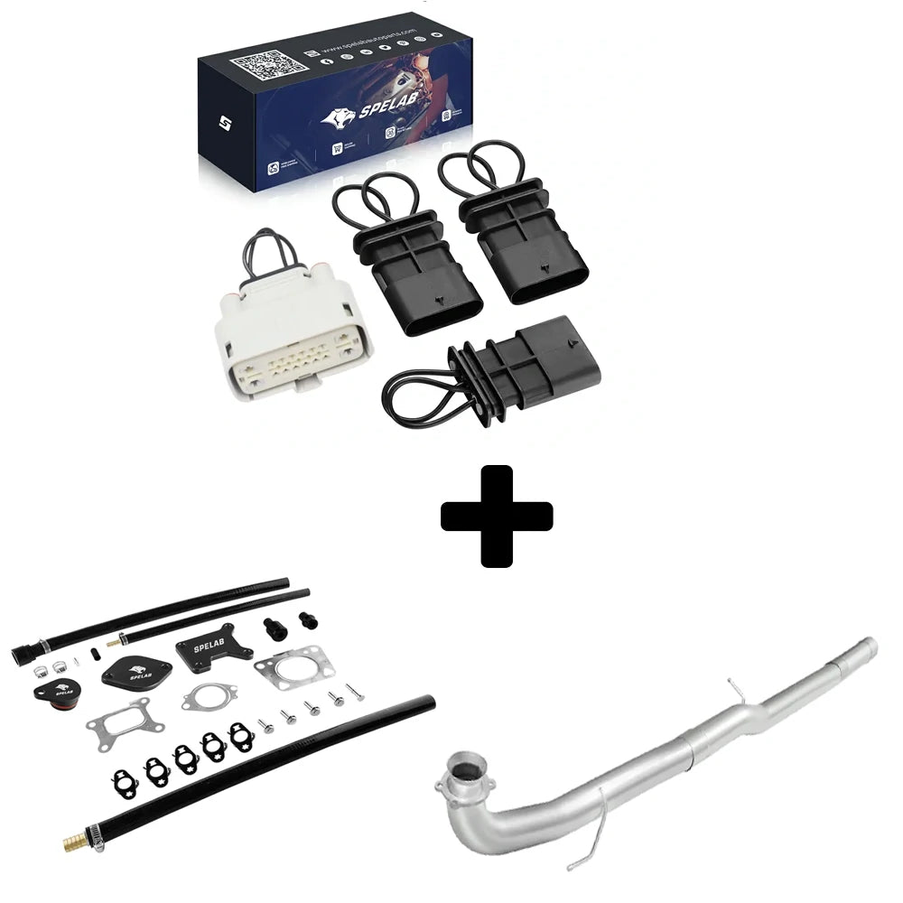CAN BUS plug kit with white main connector and EGR DPF delete bundle