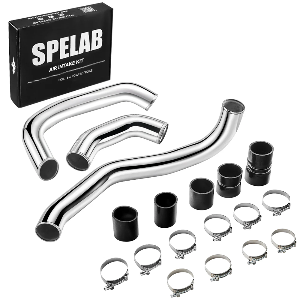 SPELAB Intercooler Pipe Kit For 2008-2010 6.4 Powerstroke Diesel Ford F250 F350 F450 F550