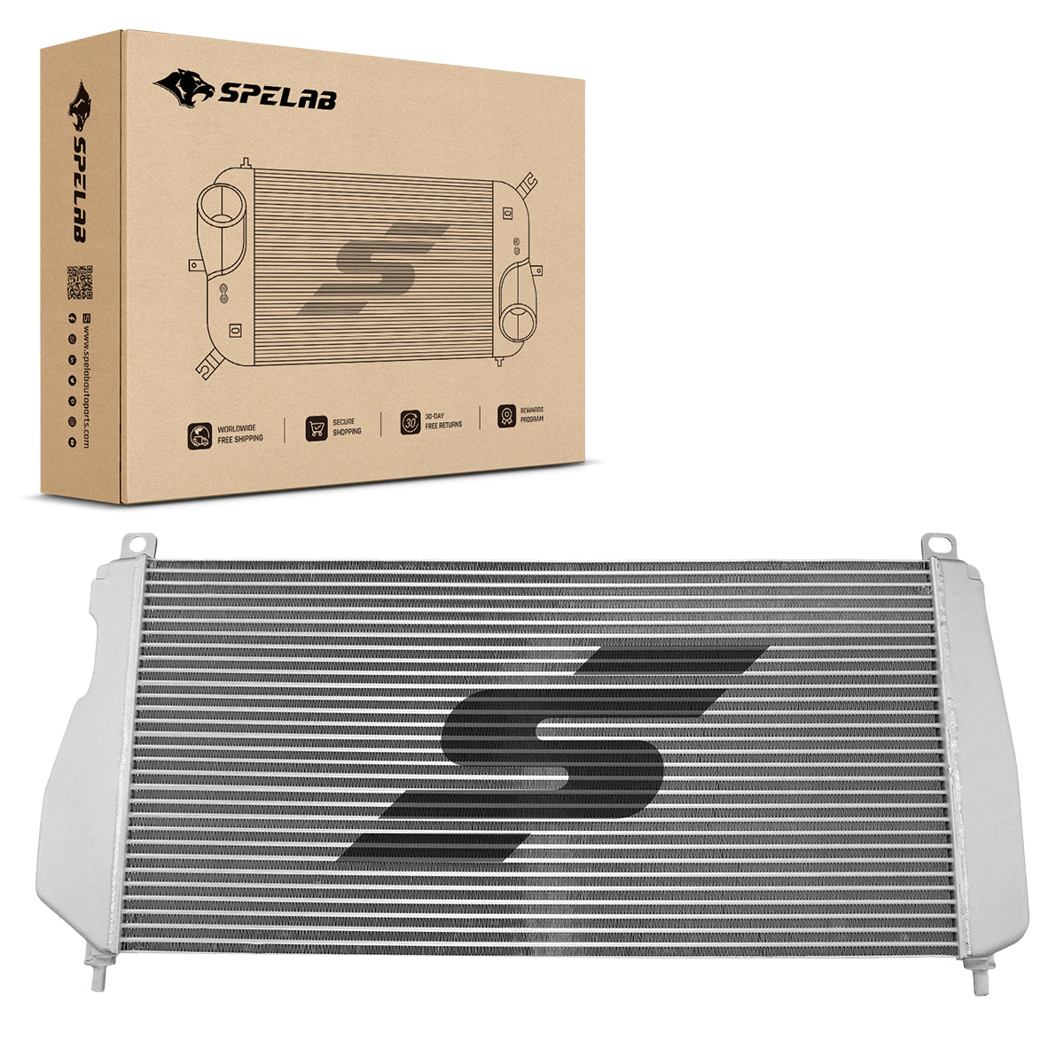Upgrade All-Aluminum Tube-Fin Intercooler for 2001-2005 LLY LB7 Chevrolet/GMC Sierra 2500HD 3500HD 6.6L Duramax | SPELAB