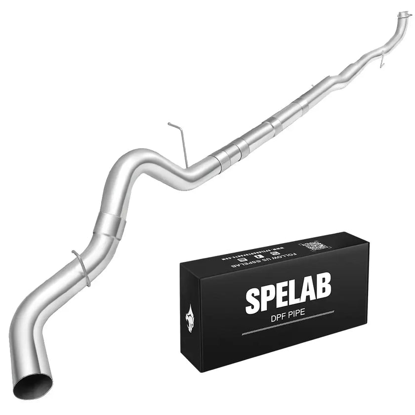 SPELAB stainless downpipe-back exhaust for the 2015.5–2016 LML 6.6L Duramax