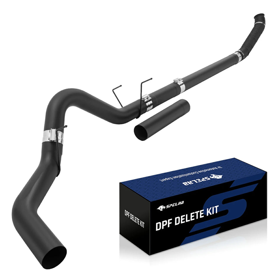 Black 4.0" Downpipe-Back Exhaust for 2004.5-2007 Dodge Ram 2500/3500 5.9L Diesel | SPELAB
