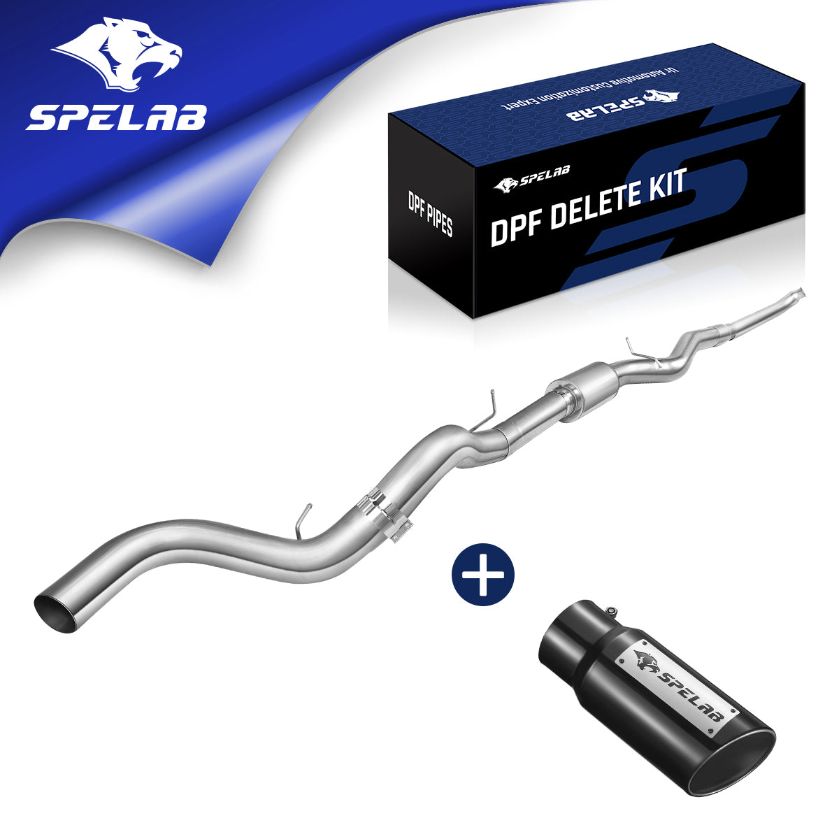 4'/5' Downpipe-Back 2001-2007 LBZ LLY LB7 6.6 Duramax DPF Delete Race Pipe | SPELAB-8