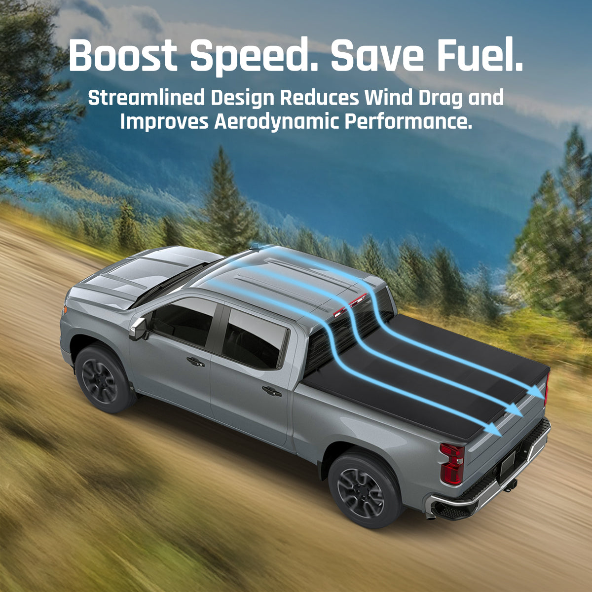 Hard Folding Tonneau Cover 6.8 ft for 1999–2025 Ford F250 F350 Super Duty | SPELAB