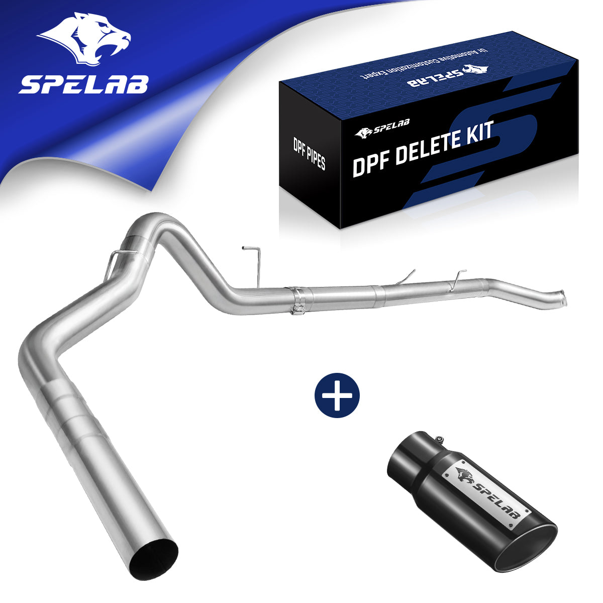 4''/5'' 2013-2018 6.7 Cummins DPF Delete Race Pipe Dodge Ram 2500/3500 | SPELAB-13