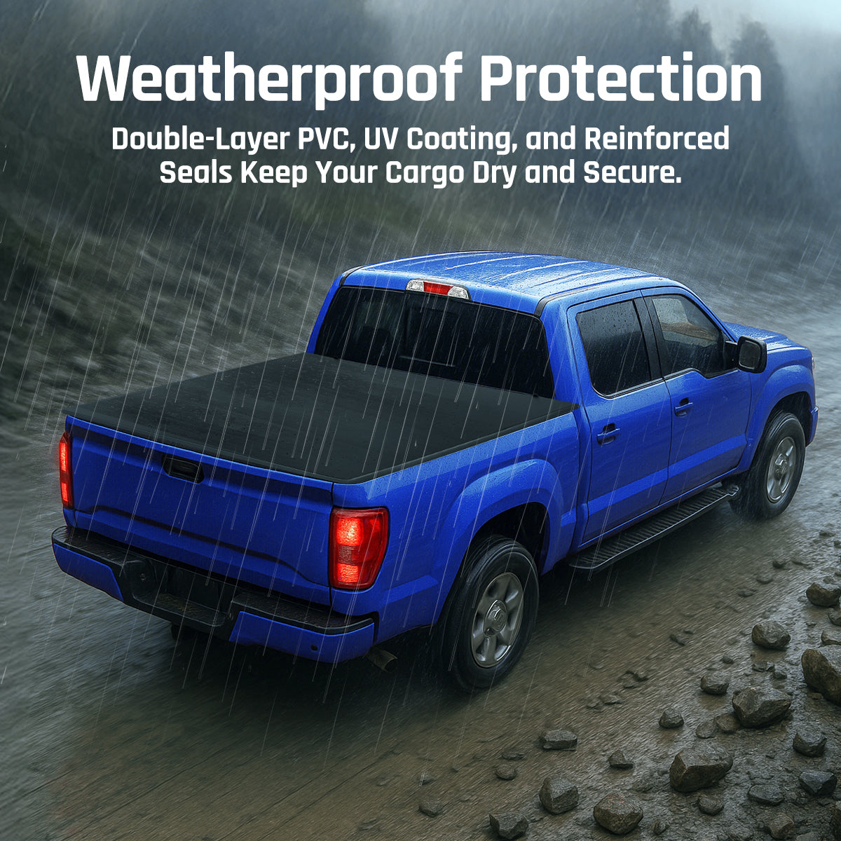 Hard Folding Tonneau Cover 6.8 ft for 1999–2025 Ford F250 F350 Super Duty | SPELAB