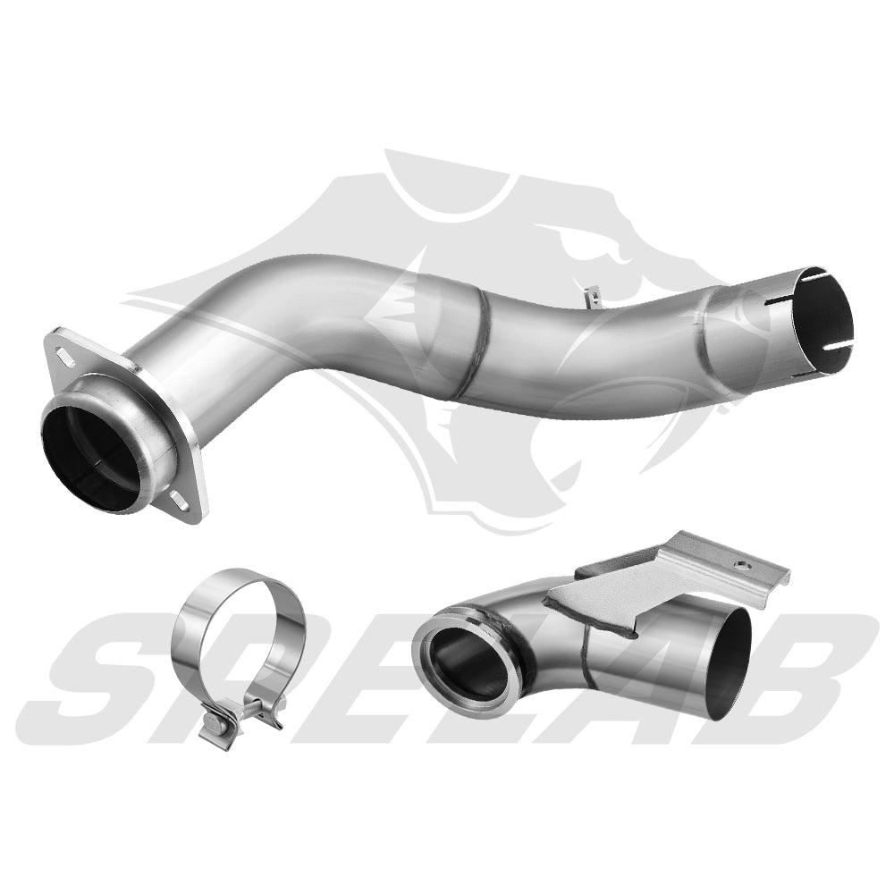 4" Turbo Downpipe Exhaust For 2015-2019 Ford 6.7L Powerstroke F250 F350 F450 F550 | SPELAB-1