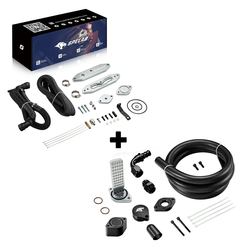 EGR Delete Kit For 2015-2016 6.7L Powerstroke Diesel Ford F250 F350 F450 F550 w/Coolant Bypass | SPELAB-15