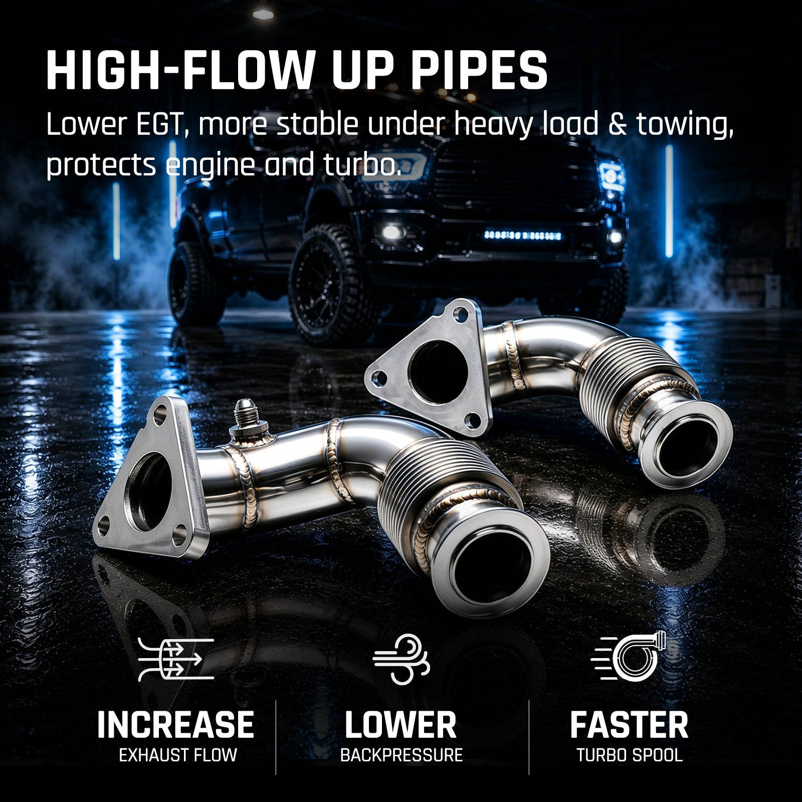 Exhaust Up-Pipe for 2011-2025 Ford 6.7L Powerstroke F250 F350 F450 F550