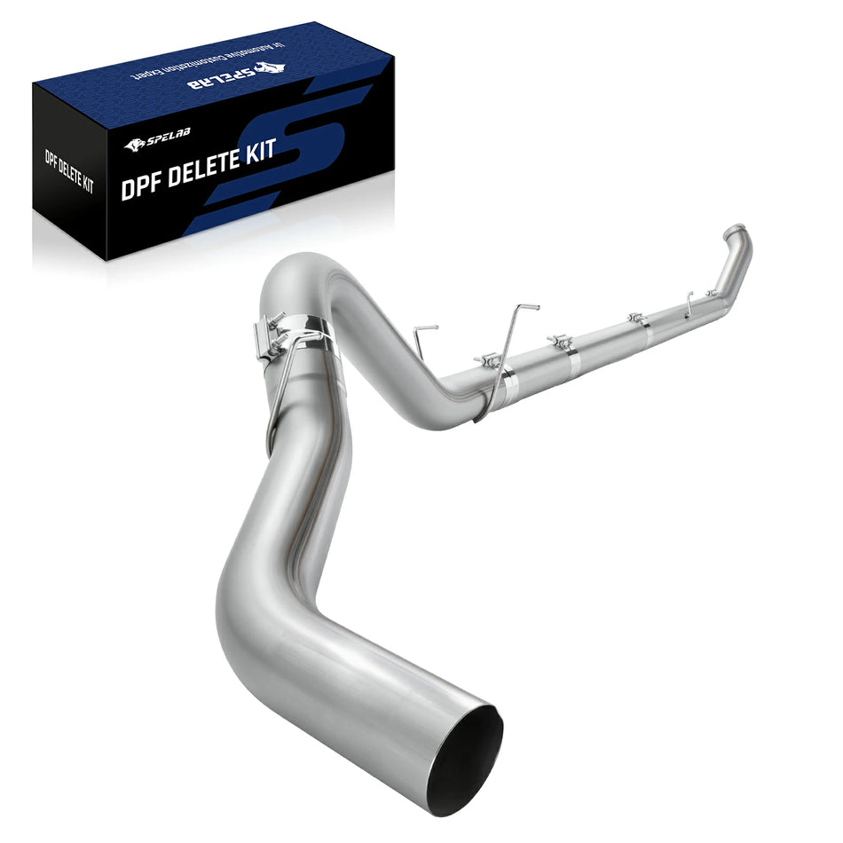 For 4"/5" Turbo-Back 2010-2012 Dodge Ram 6.7L Diesel w/DPF Delete Race Pipe | SPELAB