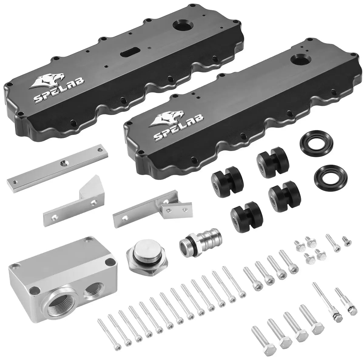 Billet Aluminum Valve Cover for 2004.5–2007 Ford 6.0L Powerstroke | SPELAB