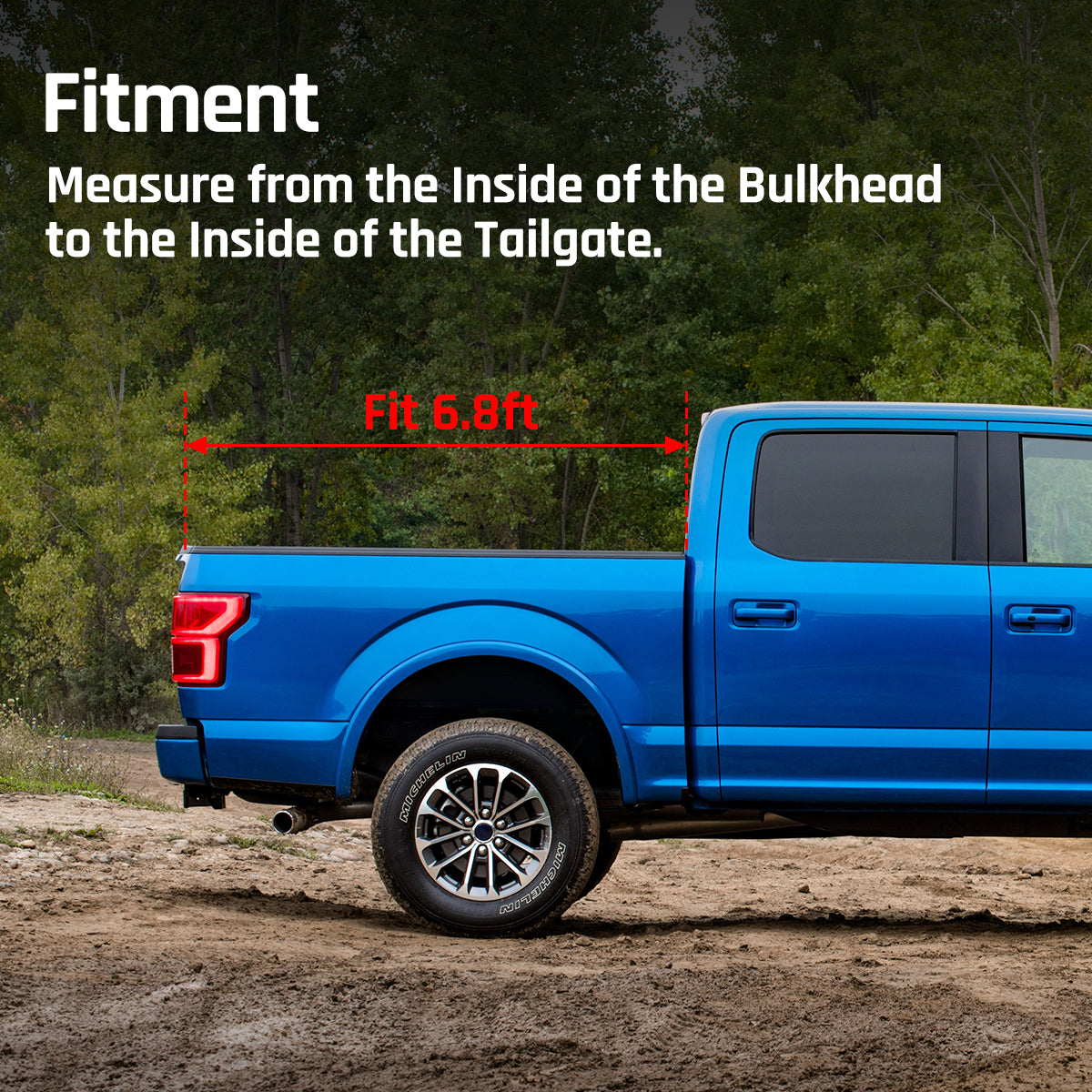 Hard Folding Tonneau Cover 6.8 ft for 1999–2025 Ford F250 F350 Super Duty | SPELAB