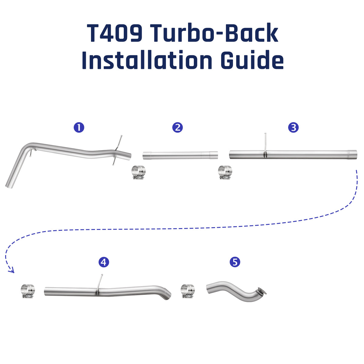 3" Turbo-Back without Muffler for 2016-2019 LWN 2.8L Duramax