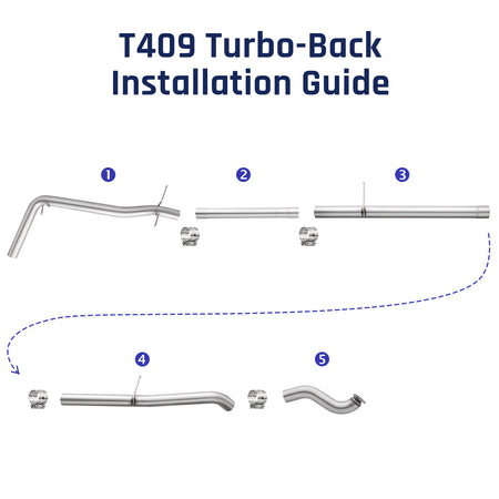3" Turbo-Back without Muffler for 2016-2019 LWN 2.8L Duramax