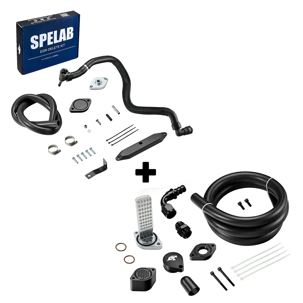 EGR Delete Kit For 2015-2016 6.7L Powerstroke Diesel Ford F250 F350 F450 F550 w/Coolant Bypass | SPELAB-16