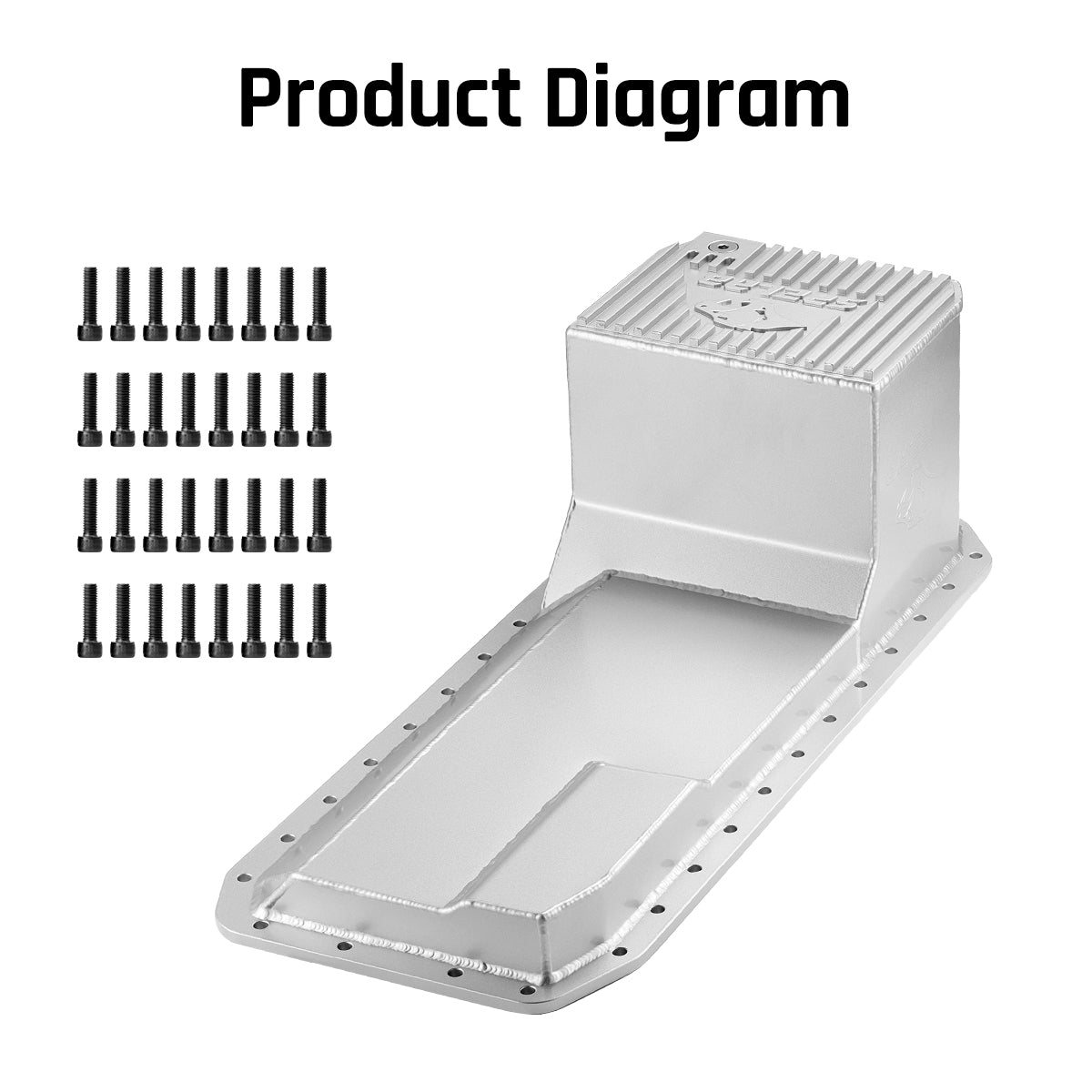 Oil Pan For 2003-2022 5.9 & 6.7 Cummins  Dodge Ram 2500/3500 Billet Aluminum|SPELAB-3