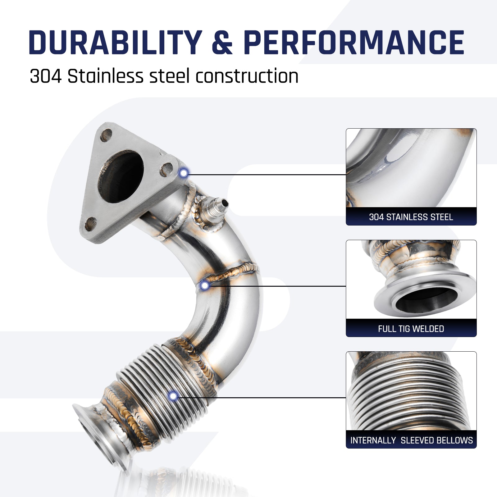 Exhaust Up-Pipe for 2011-2025 Ford 6.7L Powerstroke F250 F350 F450 F550