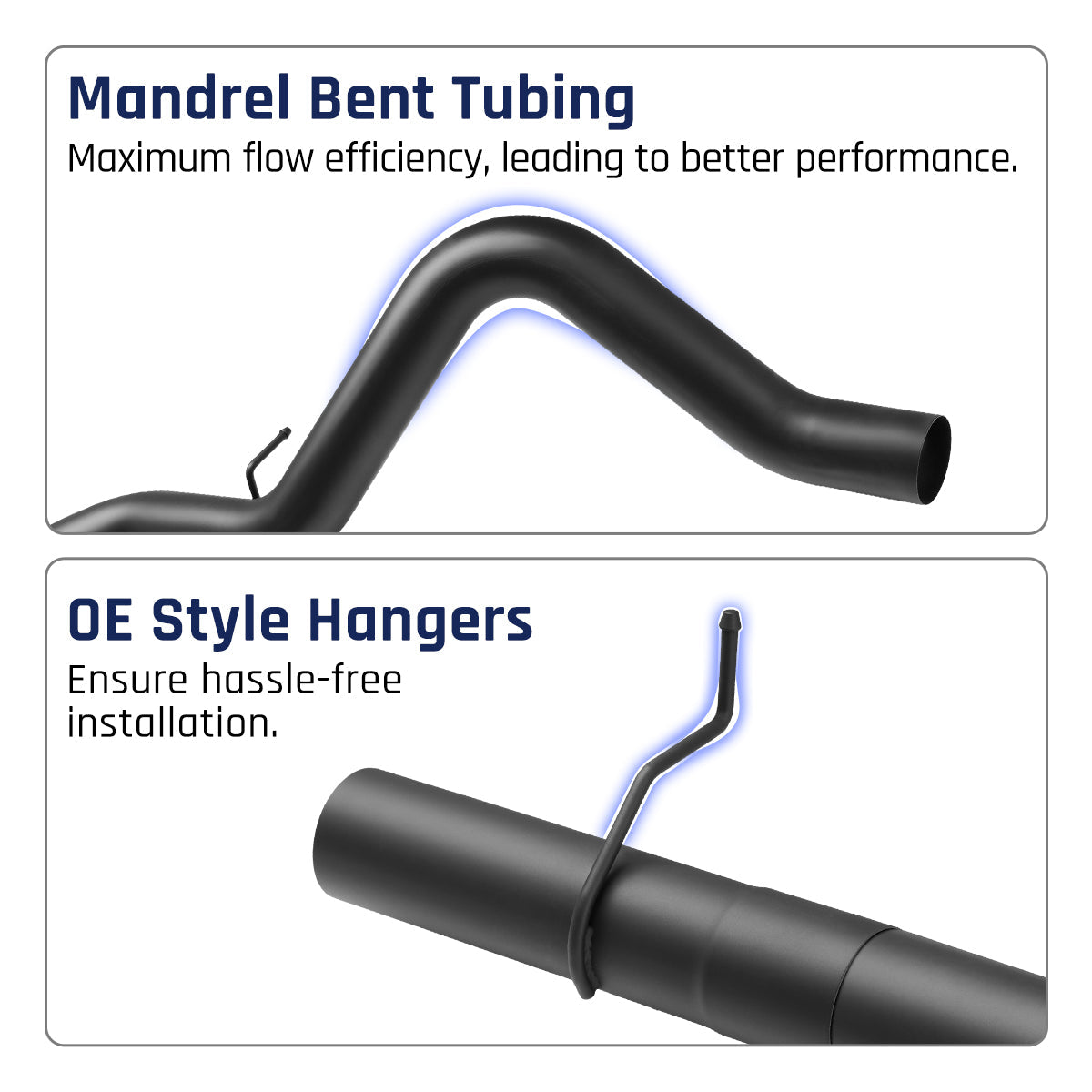Black 4.0" Downpipe-Back Exhaust for 2007.5-2010 LMM 6.6L Duramax | SPELAB
