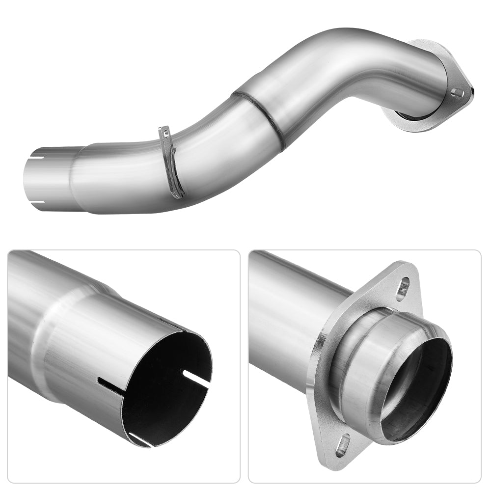 4" Turbo Downpipe Exhaust For 2015-2019 Ford 6.7L Powerstroke F250 F350 F450 F550 | SPELAB-3