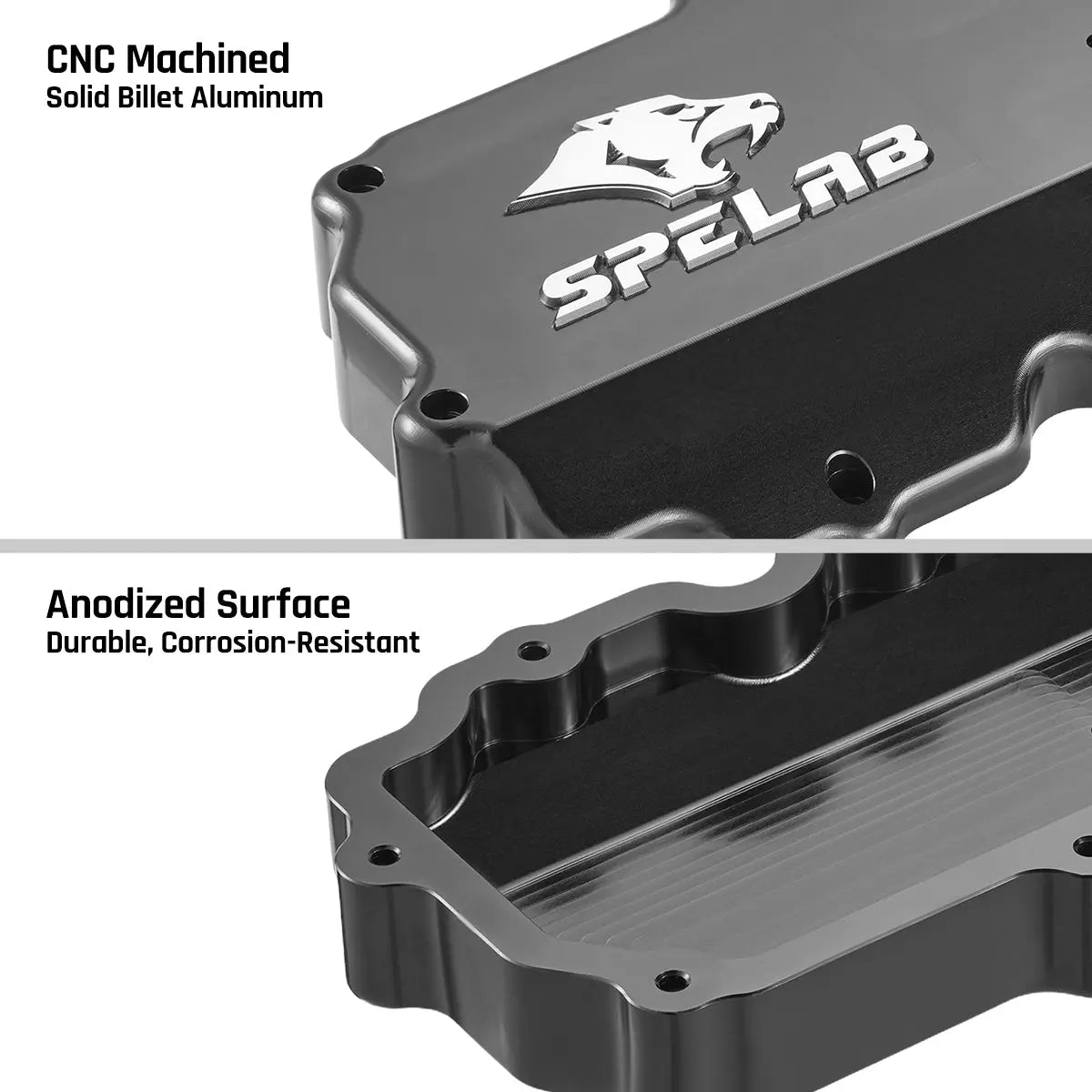 Billet Aluminum Valve Cover for 2004.5–2007 Ford 6.0L Powerstroke | SPELAB