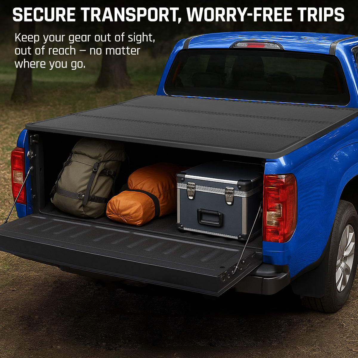 Hard Folding Tonneau Cover 6.8 ft for 1999–2025 Ford F250 F350 Super Duty | SPELAB