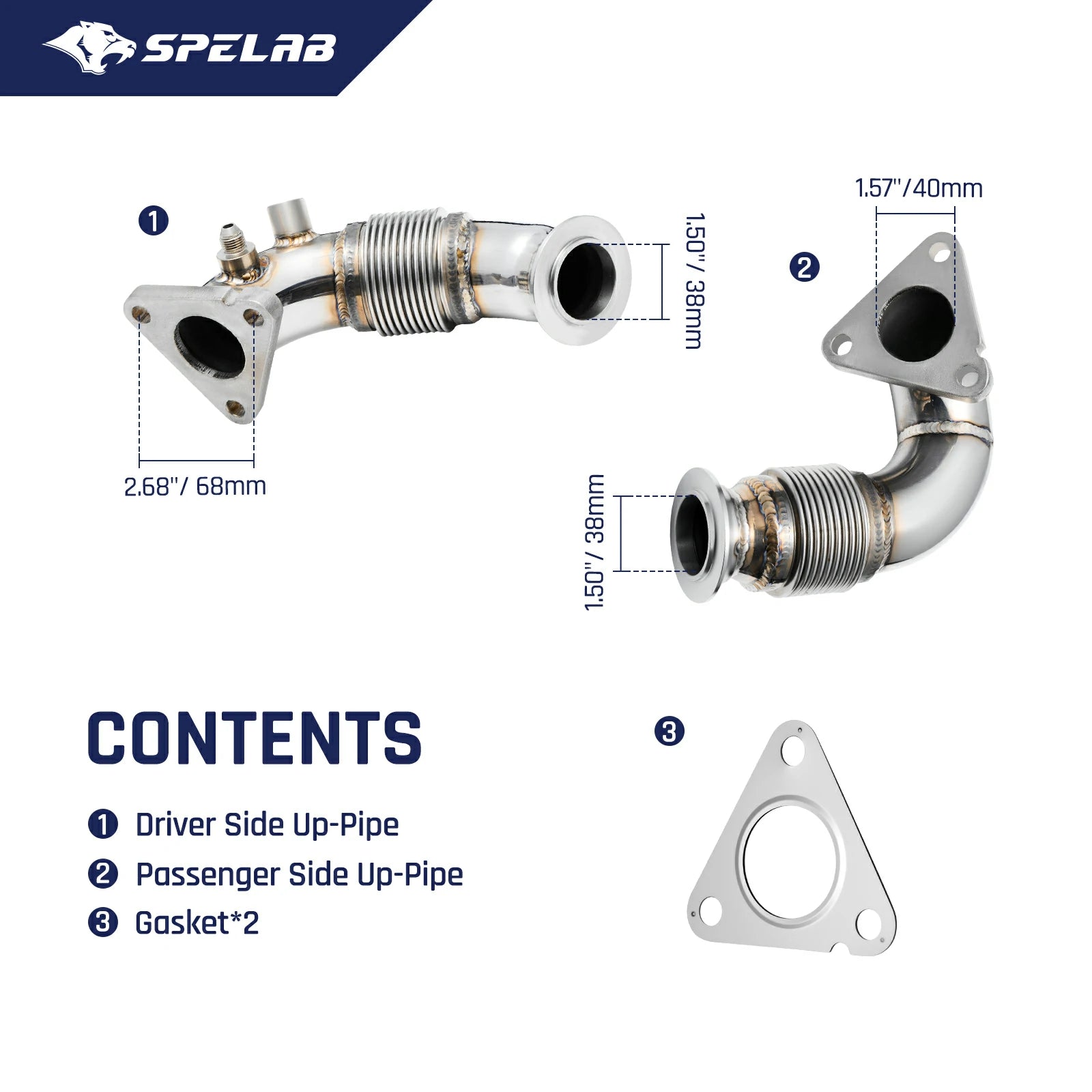 Exhaust Up-Pipe High-Flow for 2020-2025 Ford 6.7 Powerstroke F250 F350 F450 F550