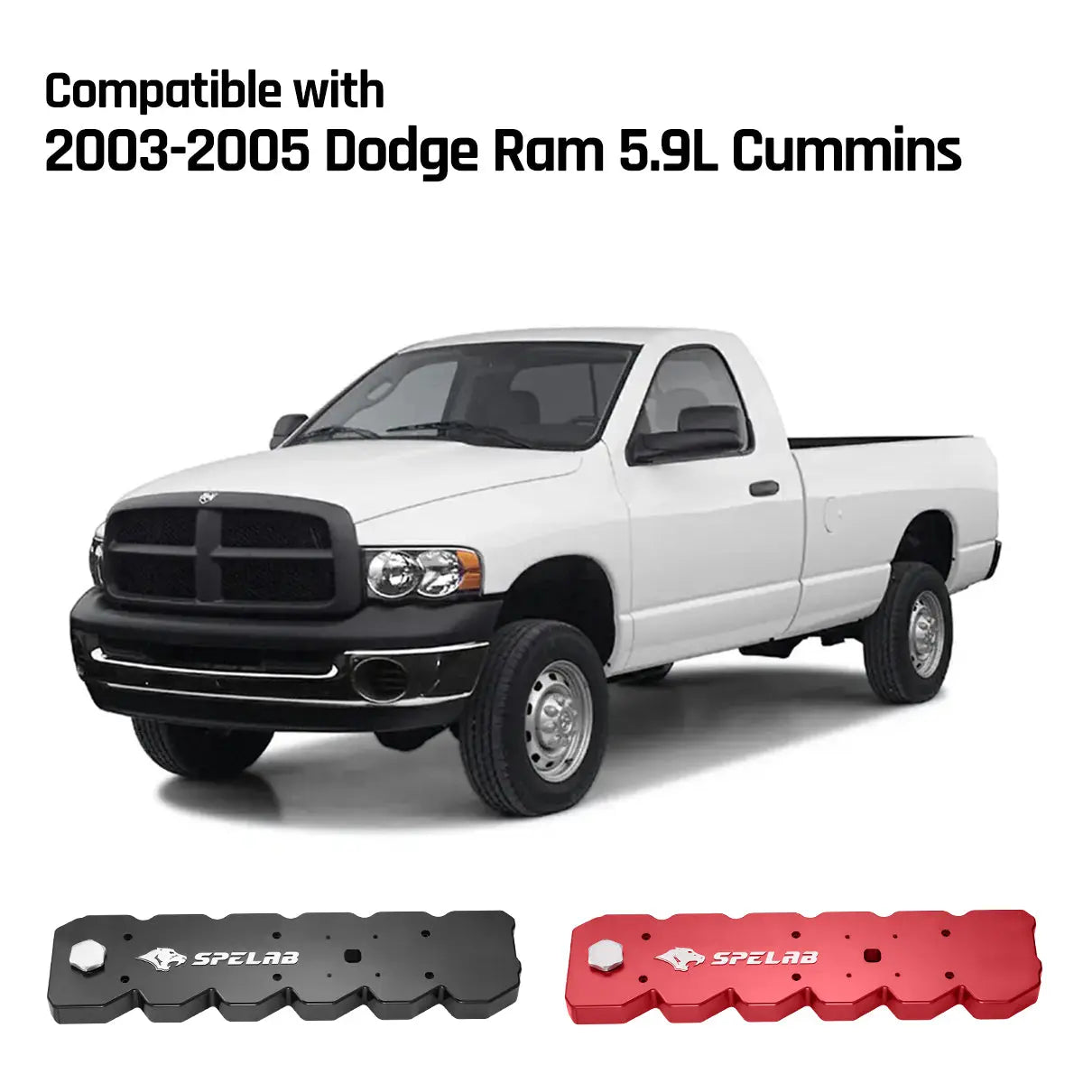 Billet Aluminum Valve Cover for 2003-2005 Dodge Ram 5.9L Diesel | SPELAB