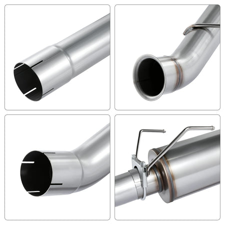 4'' Tb-Back w/Muffler for 2010-2012 Dodge Ram 6.7 Cummins 2500 3500