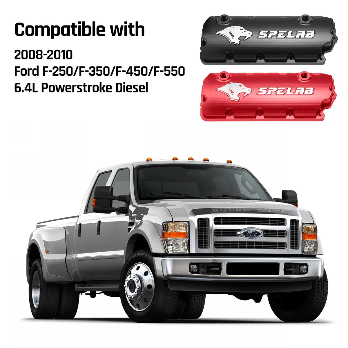 Billet Aluminum Valve Cover for 2008-2010 Ford 6.4L Powerstroke | SPELAB
