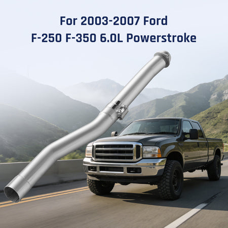 CAT & Muffler DPF Race Delete Pipe for 2003-2007 Ford F-250 F-350 F-450 6.0L Powerstroke