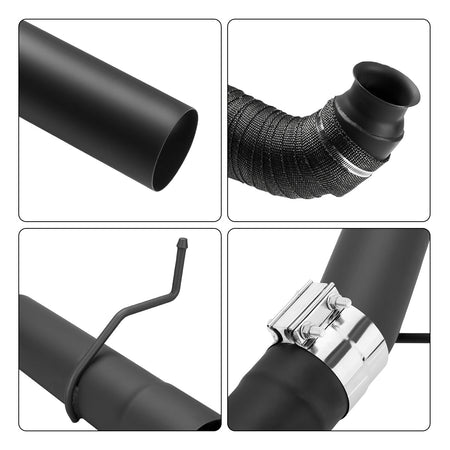 Black 4.0" Downpipe-Back Exhaust for 2007.5-2010 LMM 6.6L Duramax | SPELAB