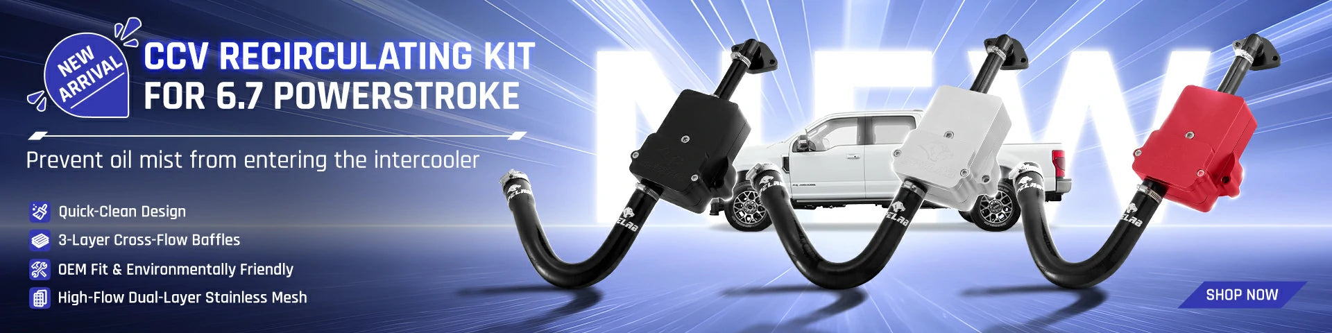 CCV Recirculating Kit for 2011+ Ford 6.7L Powerstroke F250 F350 F450 | SPELAB