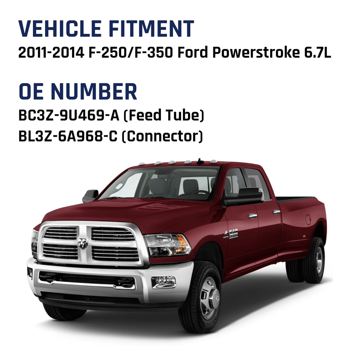 Turbo Coolant Feed Line for 2011–2014 Ford F250 F350 6.7L Powerstroke | SPELAB