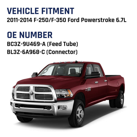 Turbo Coolant Feed Line for 2011–2014 Ford F250 F350 6.7L Powerstroke | SPELAB