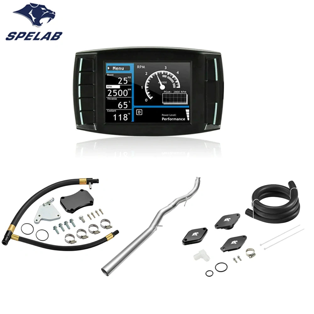 Black EGR Valve Delete & 4 Inch DPF Delete Pipe Kit for Chevy 6.6L LML Diesel