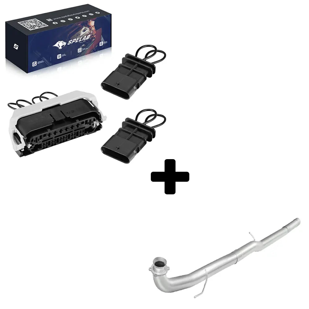 CAN BUS plug kit and DPF delete downpipe bundle for 2017-2023 L5P Duramax