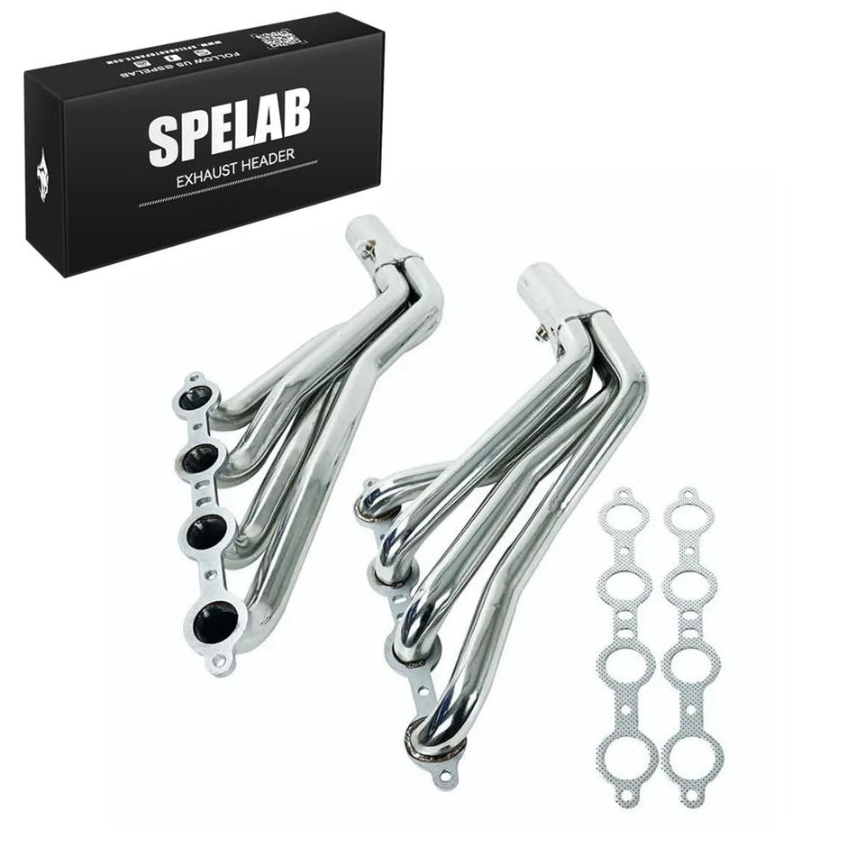 SPELAB Exhaust Header for 1964-1988 Chevrolet Chevy Pontiac Buick LS1/LS2/LS3/LS6 LS Swap Longtube V8 4.8L 5.3L 5.7L 6.0L 6.2L