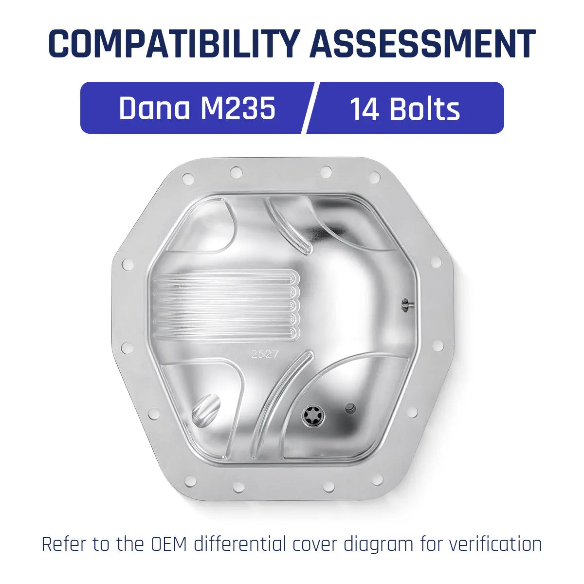 Differential Cover For 2023+ Ford super duty Dana M235 14-Bolt Front Axle Cover| SPELAB