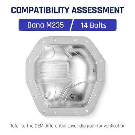 Differential Cover For 2023+ Ford super duty Dana M235 14-Bolt Front Axle Cover| SPELAB