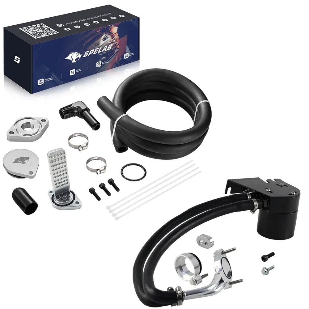 Ccv Reroute Kit 6.7 Powerstroke CCV Reroute Kit w/ Catch Can | 2011-2025 Ford – SPELAB