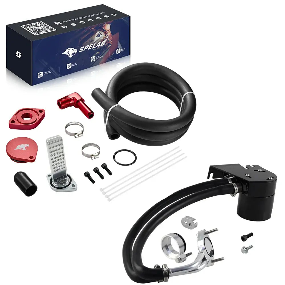 2011-2025 Ford 6.7 Powerstroke CCV Reroute Delete w/ Catch Can – SPELAB