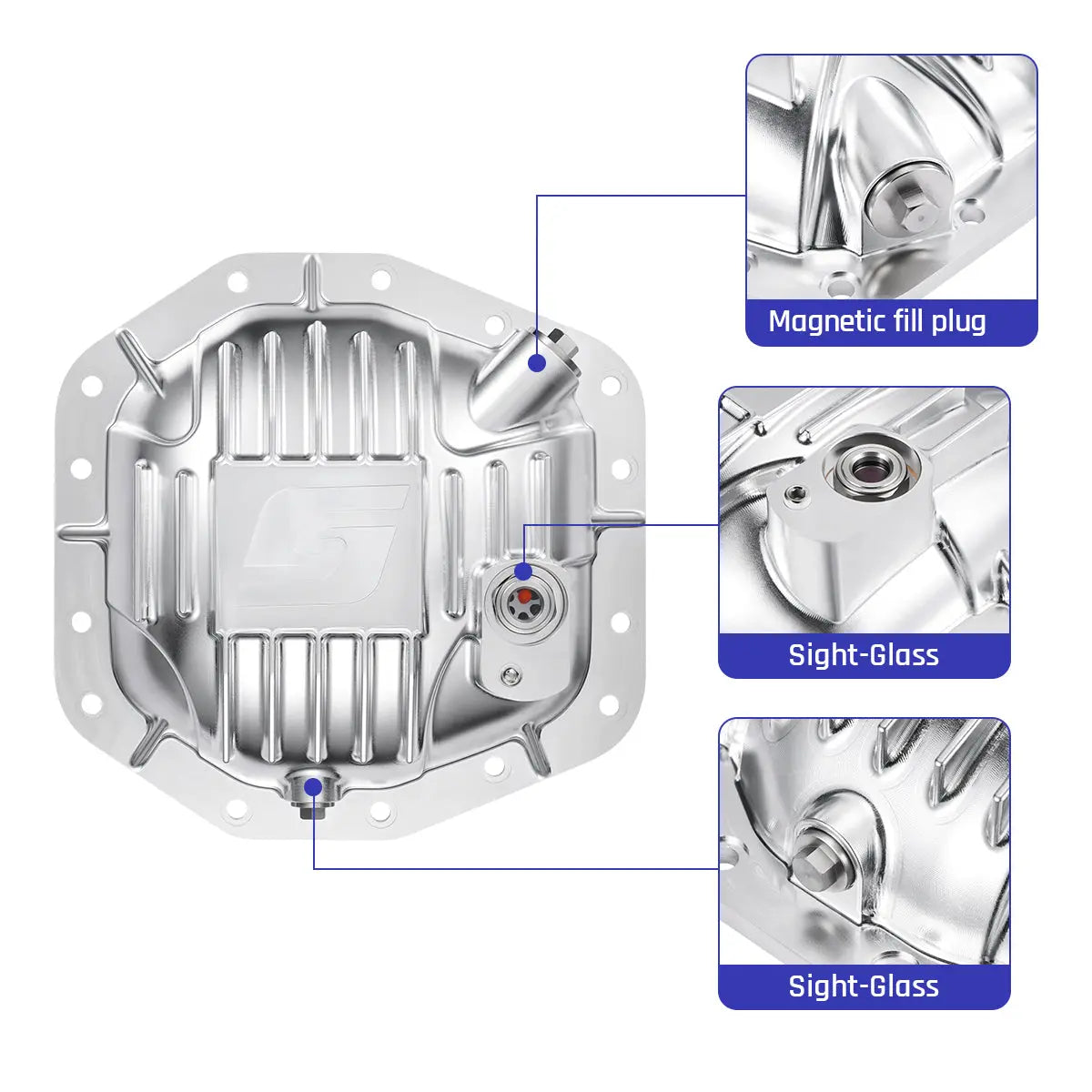 Differential Cover For 2023+ Ford super duty Dana M235 14-Bolt Front Axle Cover| SPELAB