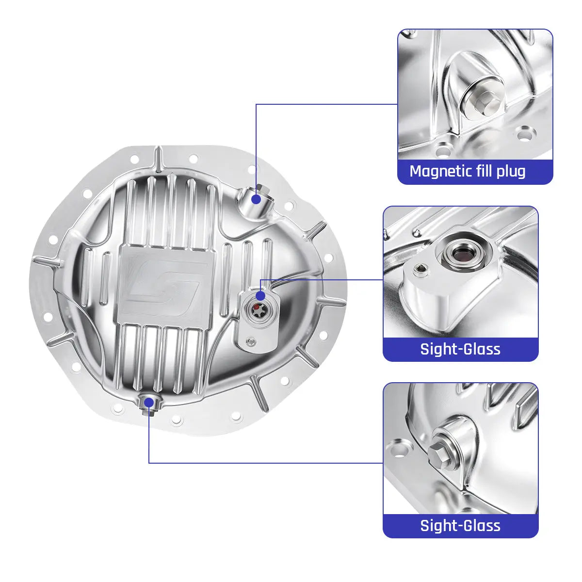 Differential Cover For AAM 9.25'' 2003-2013 5.9/6.7L Dodge RAM 9.25-14 Bolt Axles| SPELAB